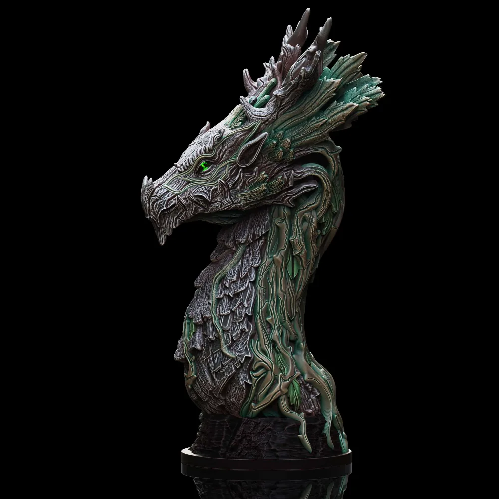 Forest Dragon Bust