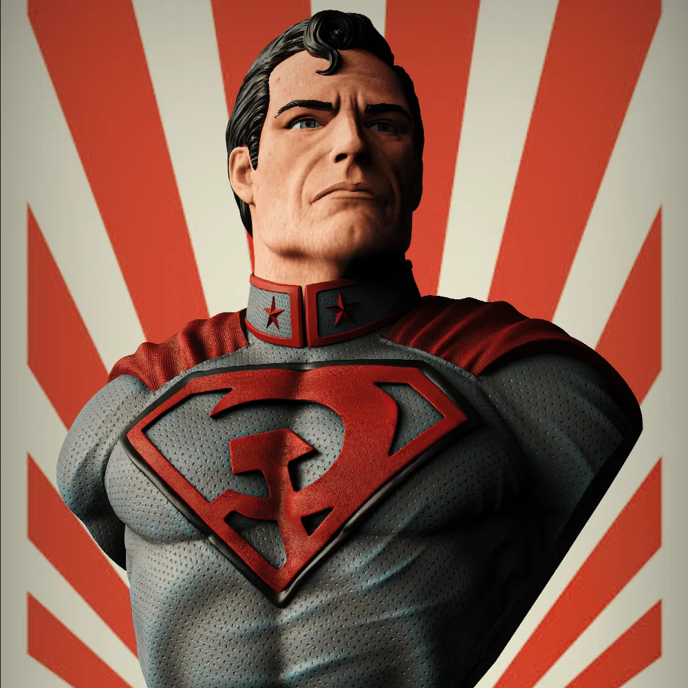Red Son bust