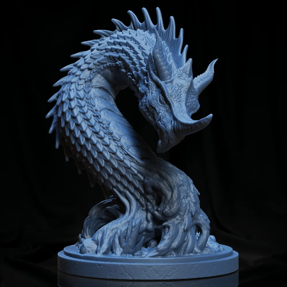 Blue Dragon bust