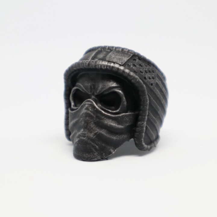 Biker Skull Ring (Pre-Supported)