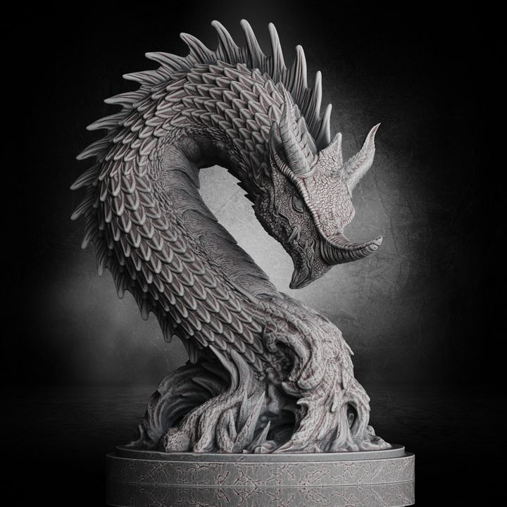 Blue Dragon bust (Pre-Supported)