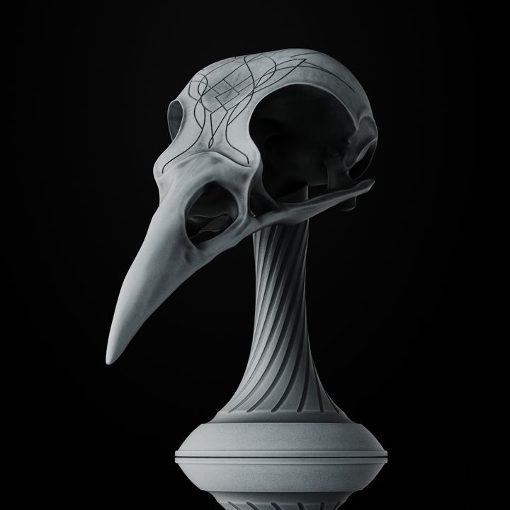 Crow Skull (Pre-Supported)
