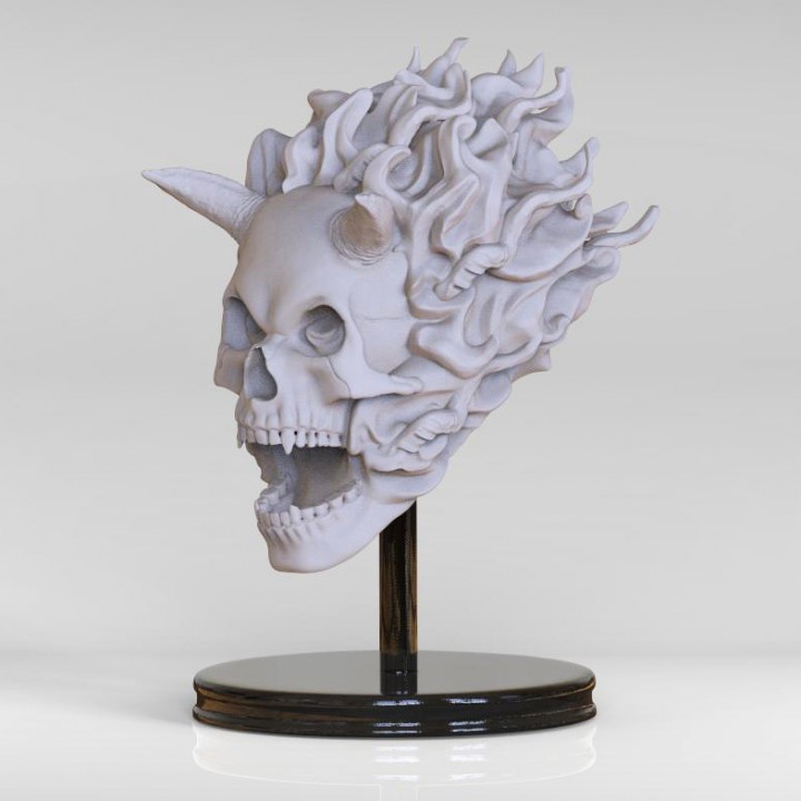 FlameSkull  miniature (Pre-Supported)