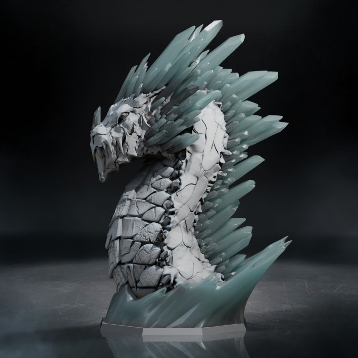 Ice Dragon bust (Pre-supported)