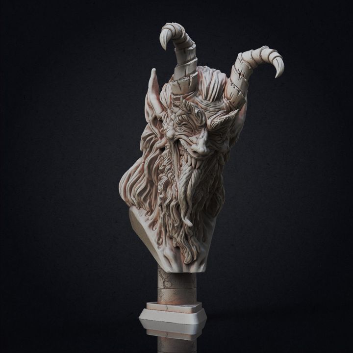 Krampus bust (Pre-Supported)