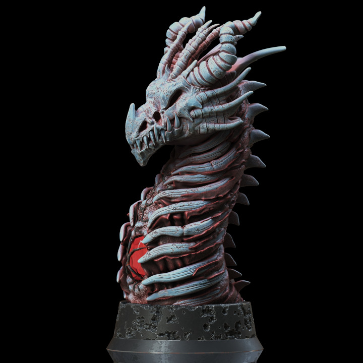 Undead Dragon bust (Pre-Supported)