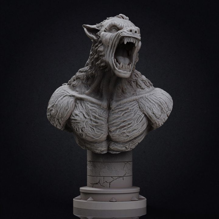 Werewolf bust (Pre-Supported)
