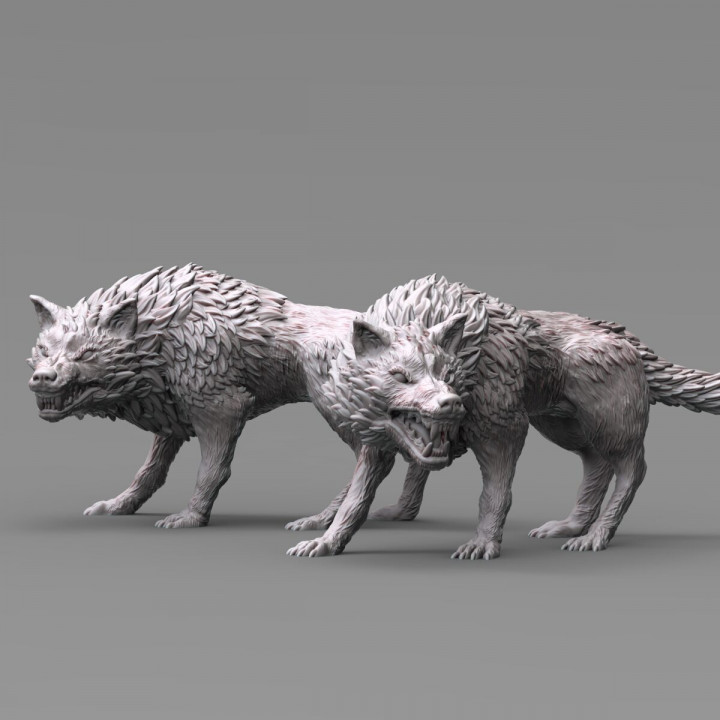 Wolf Miniature (Pre-Supported)