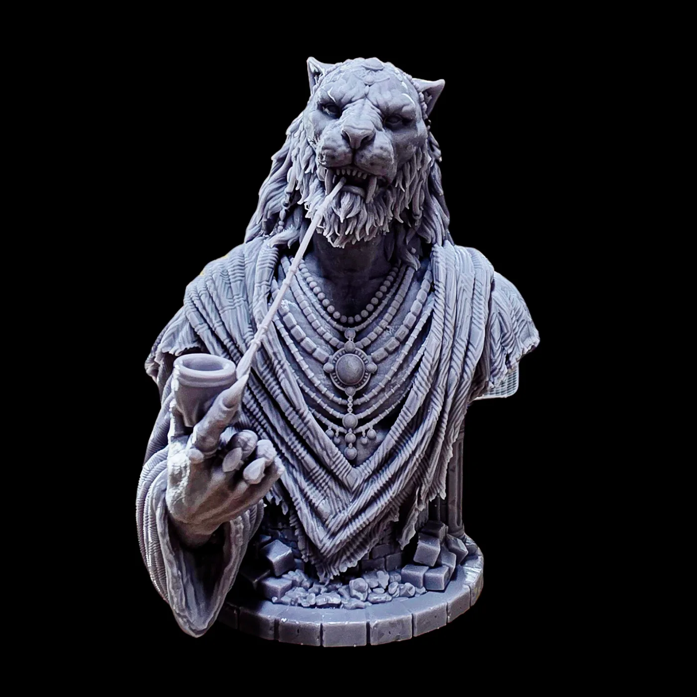 Rakshasa bust, printed in resin