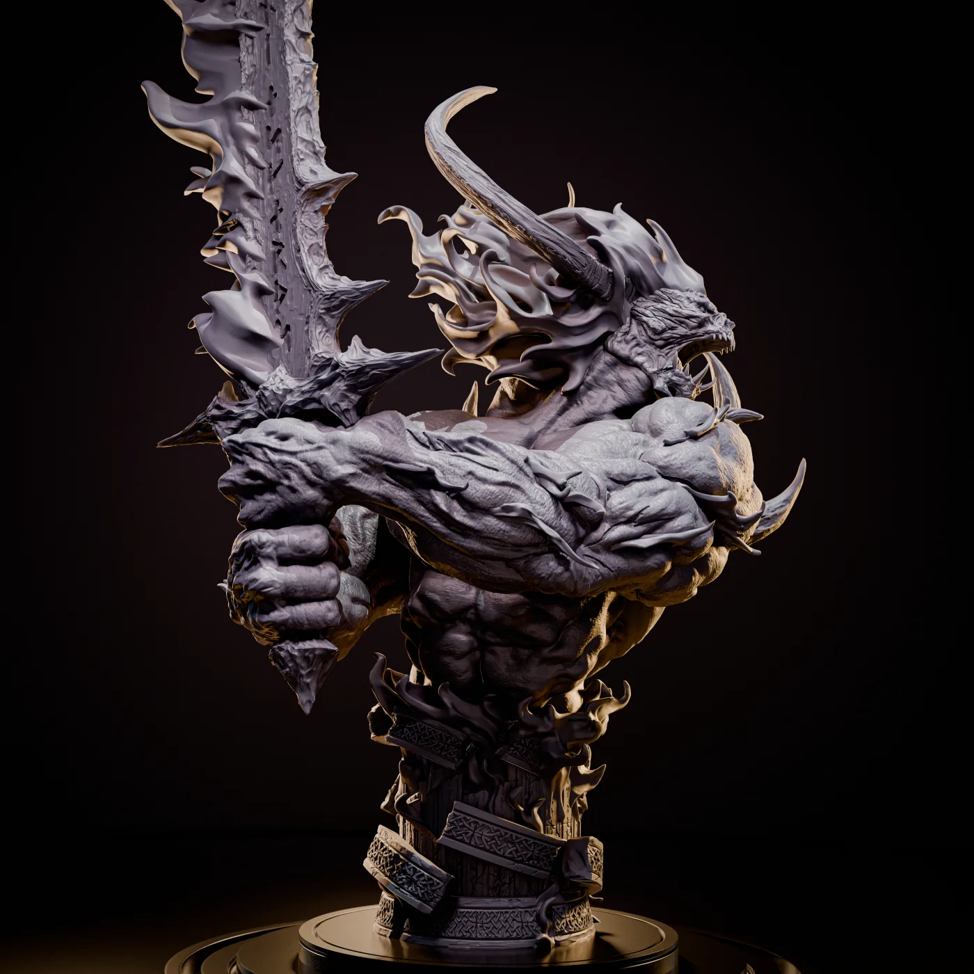 Surtur bust, the digital sculpt