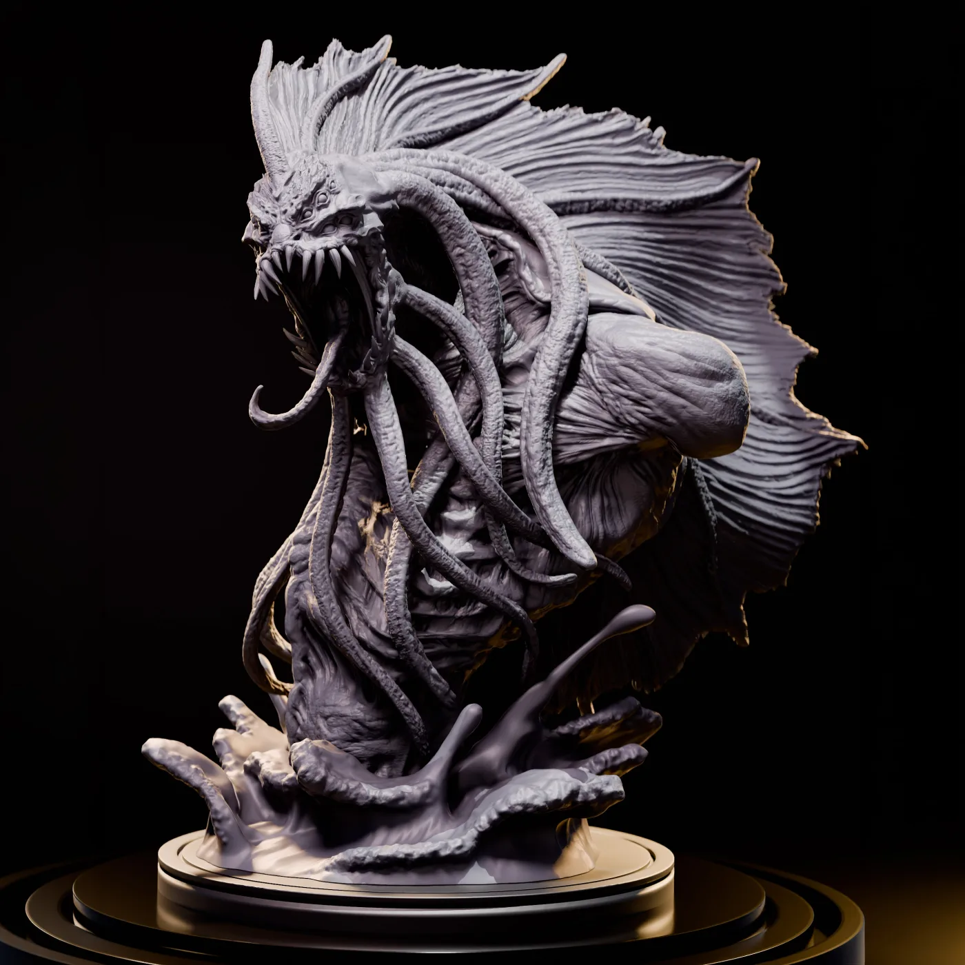 Dagon bust, the digital sculpt