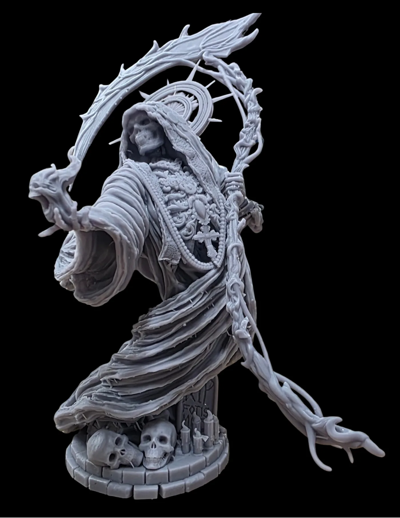 Grim Reaper, printed in resin