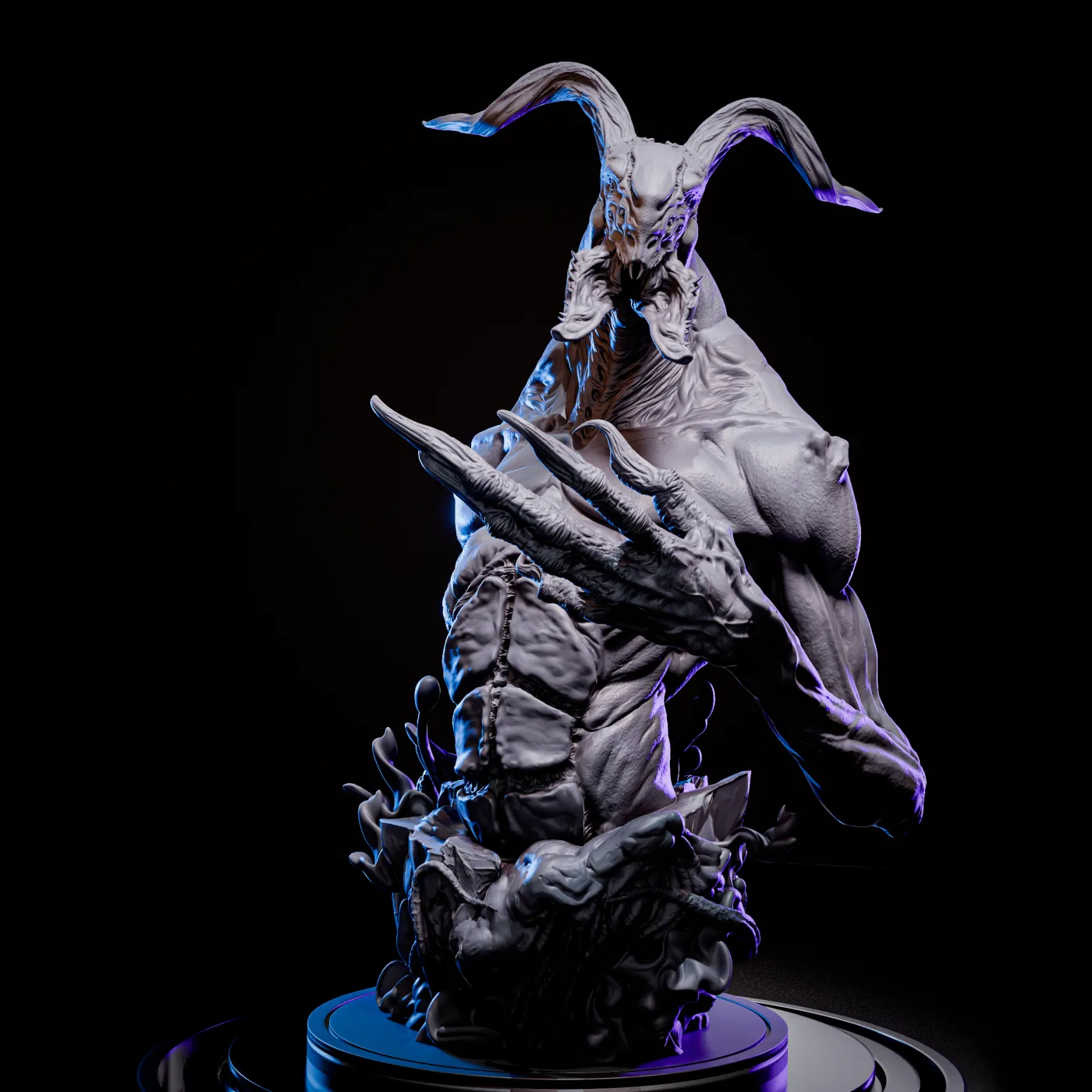 Void Mantis Bust, the digital sculpt