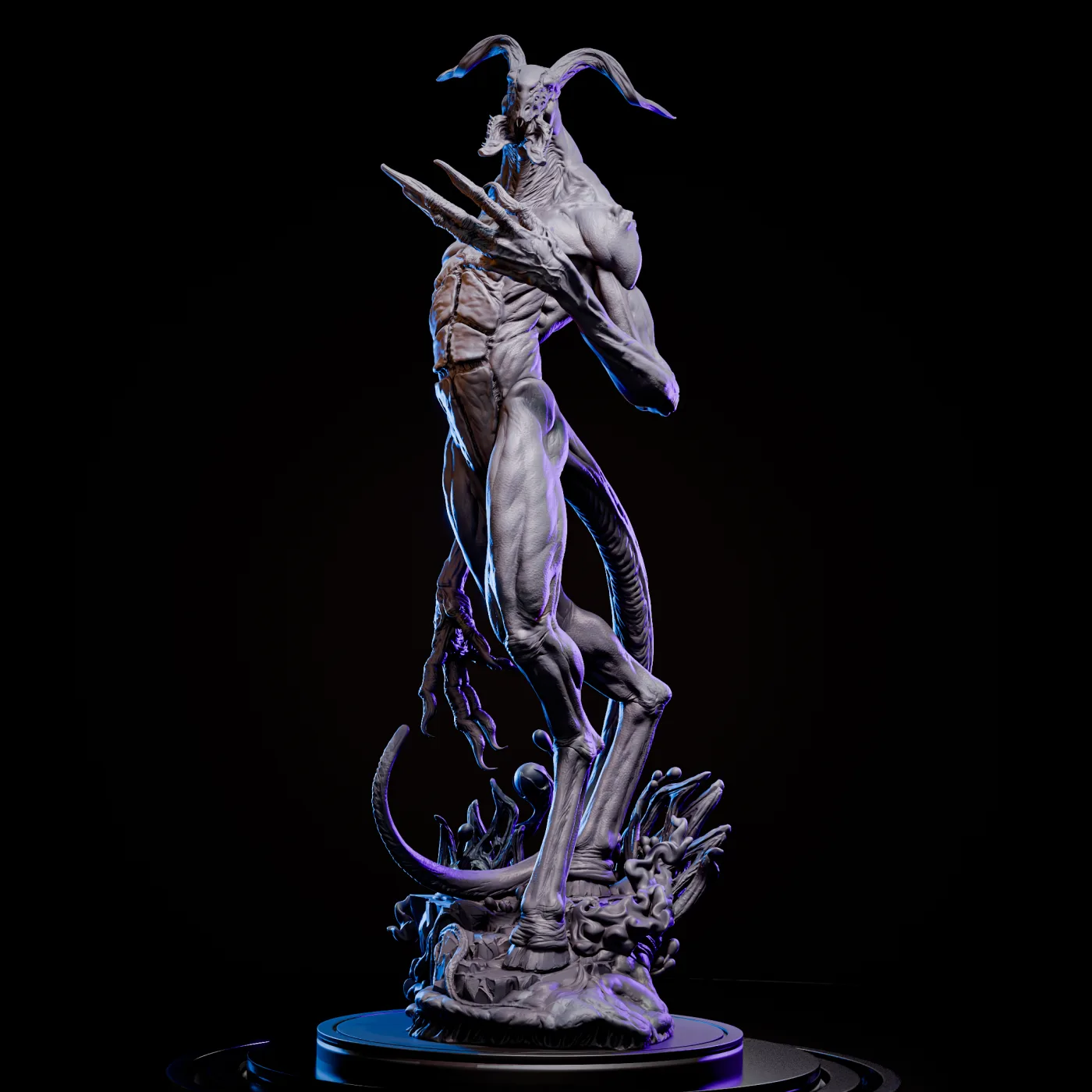 Void Mantis Figure, the digital sculpt