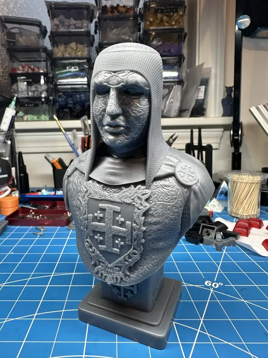 King Baldwin IV bust, the finished test print