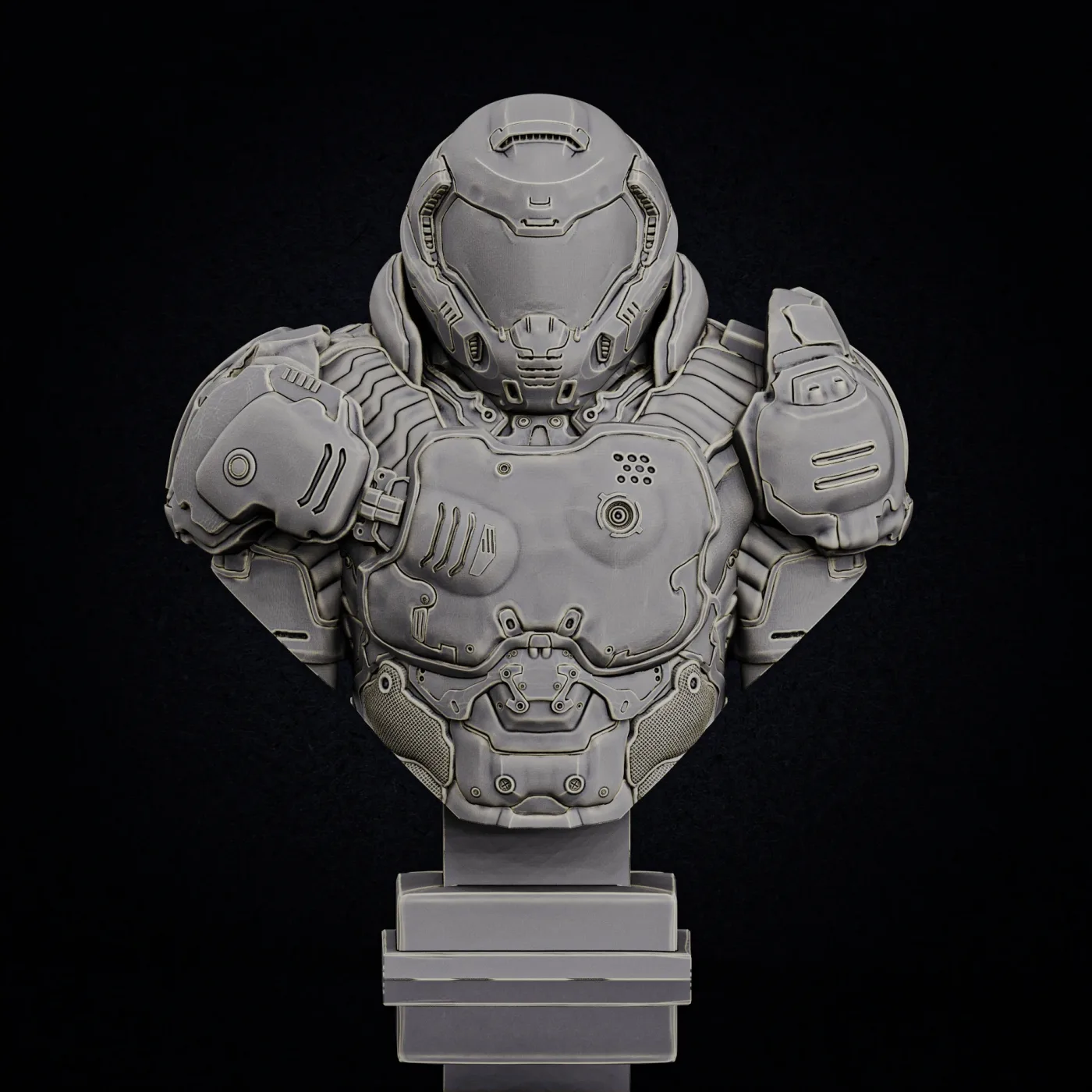 Doomguy, the digital sculpt
