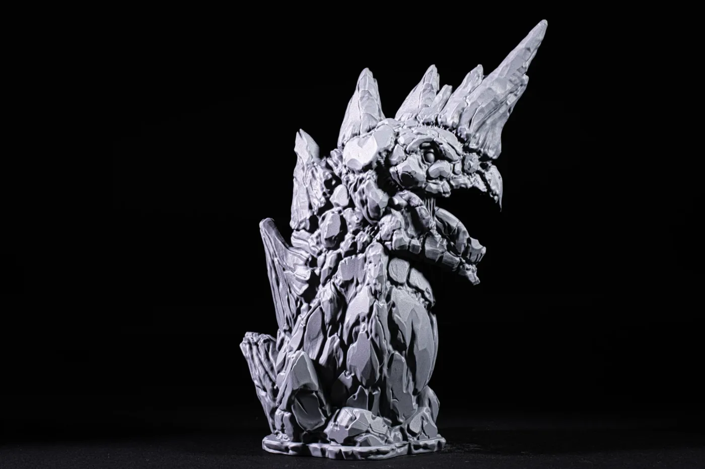 Stone Dragon bust, printed in resin