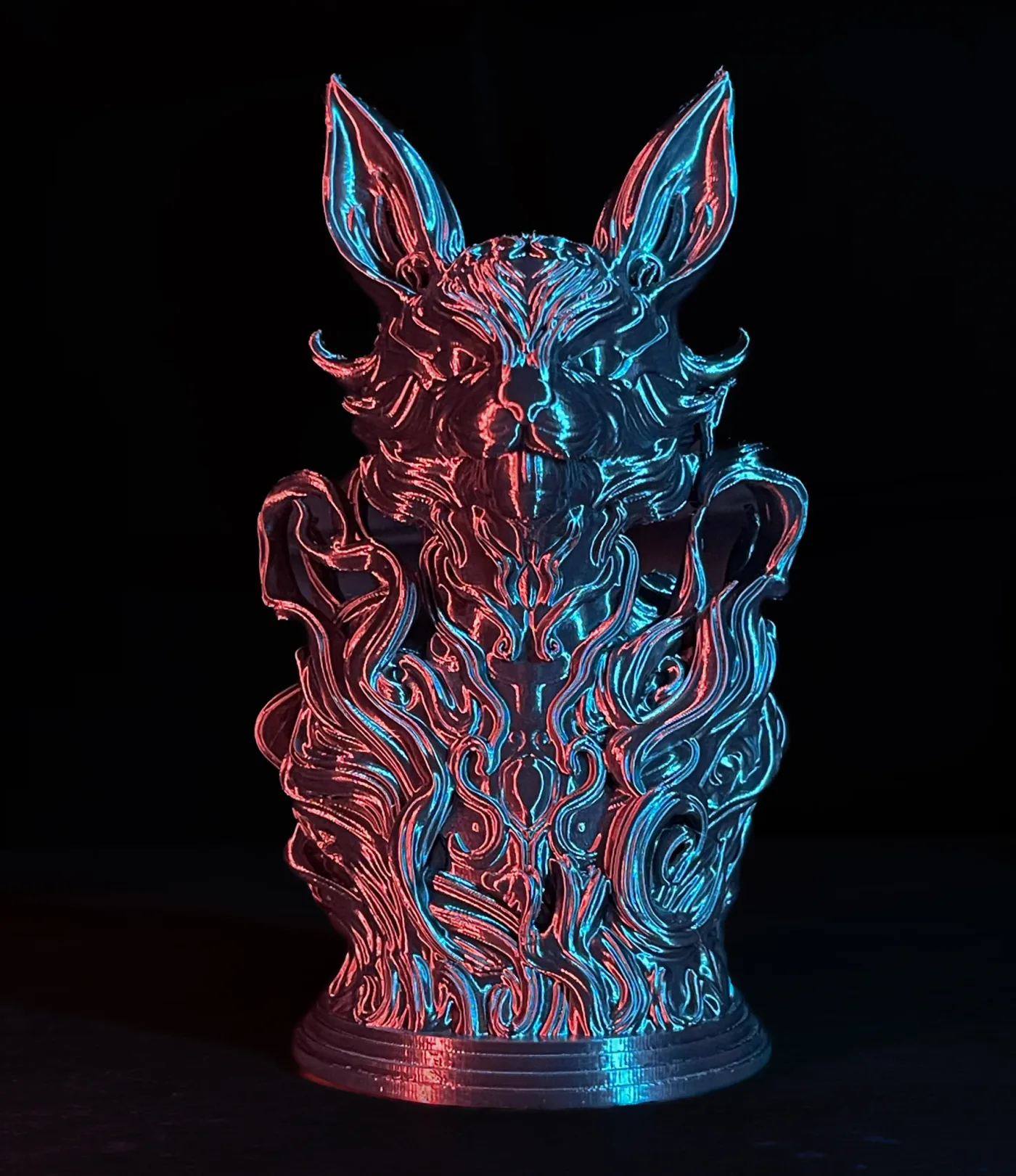 Kitsune Fox bust, printed in resin