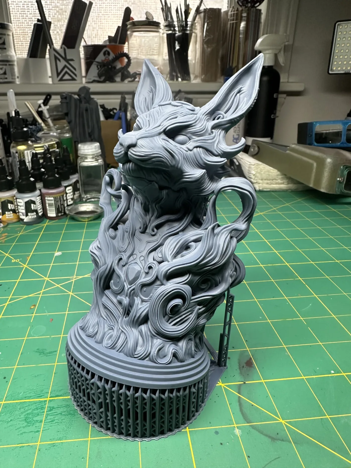 Kitsune Fox bust, straight off the plate