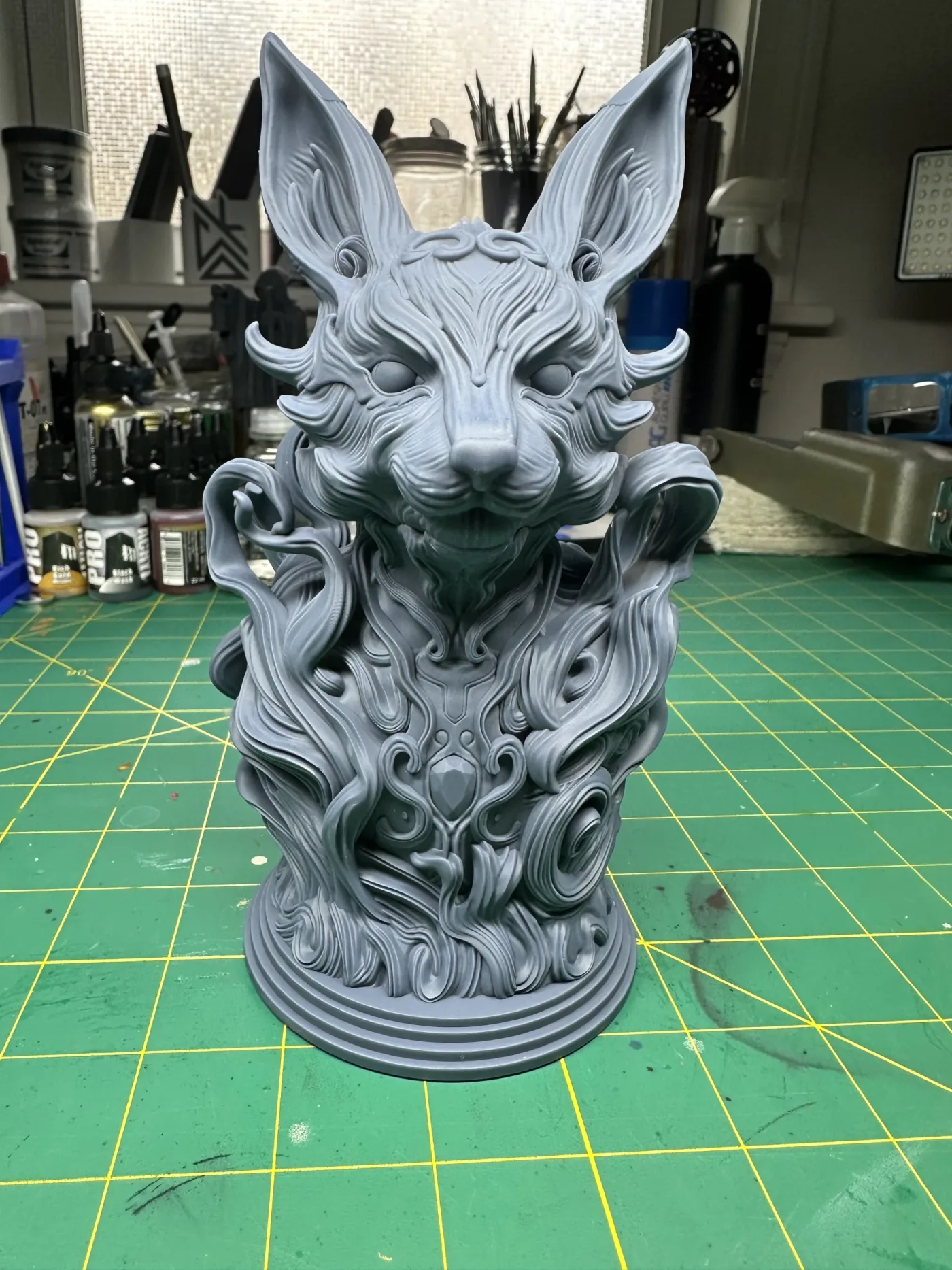 Kitsune Fox bust, the finished test print
