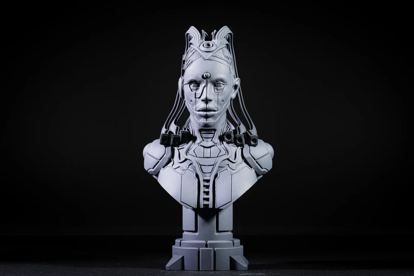 Cyber Medusa, printed in resin