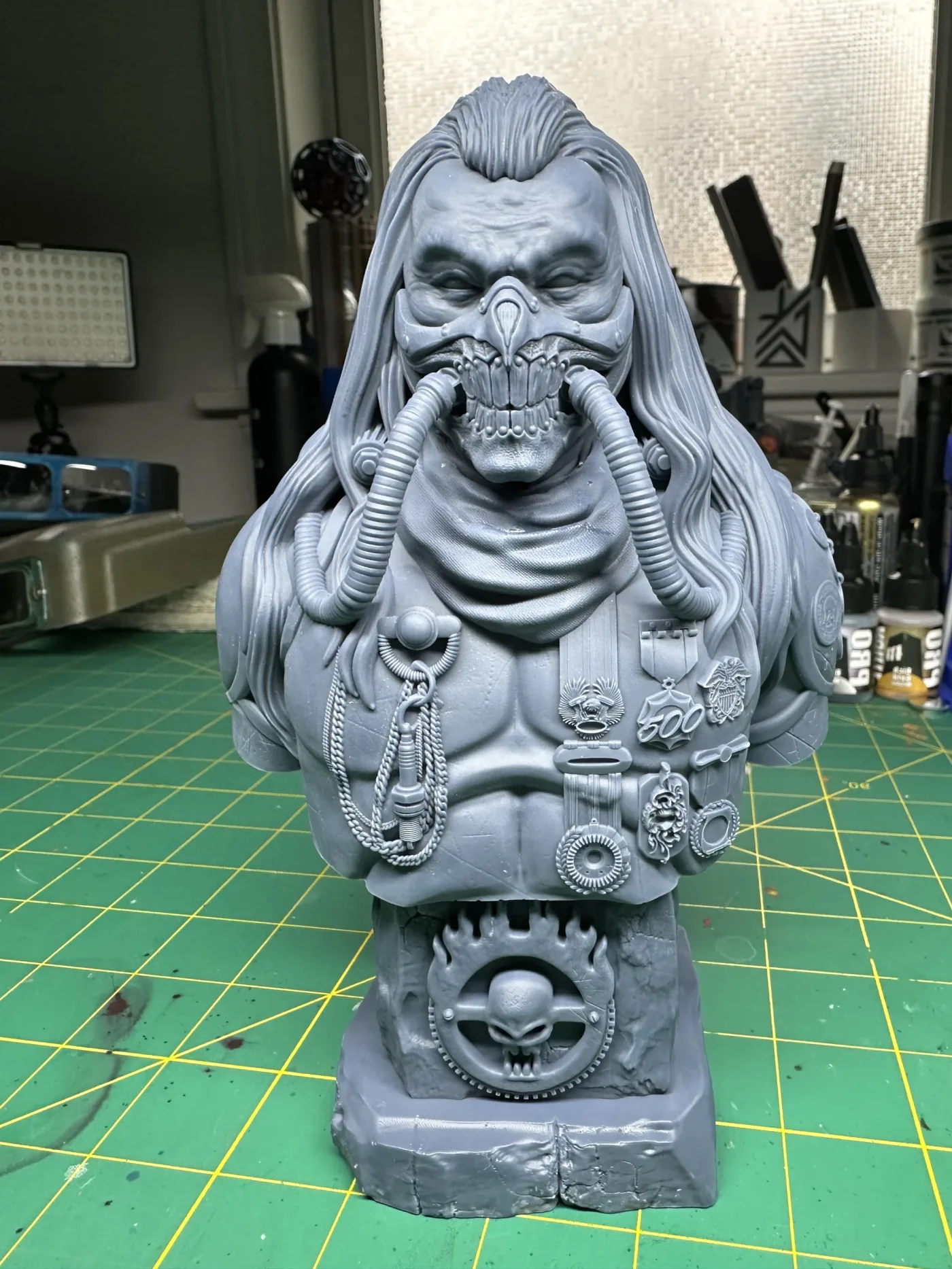Immortan Joe bust – Mad Max, the finished test print