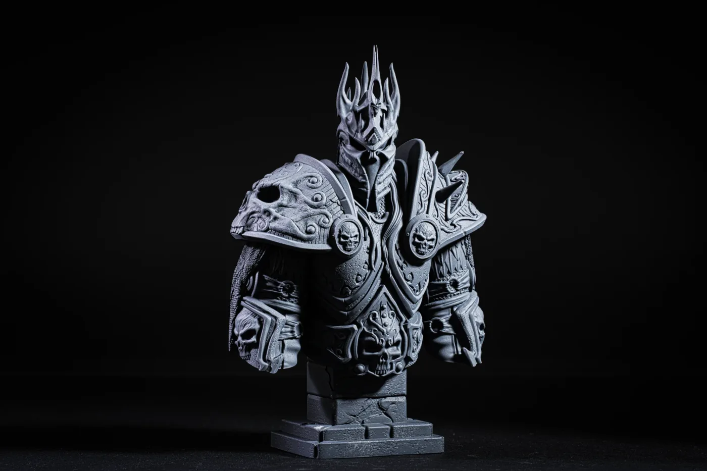 Lich King bust – WoW, printed in resin