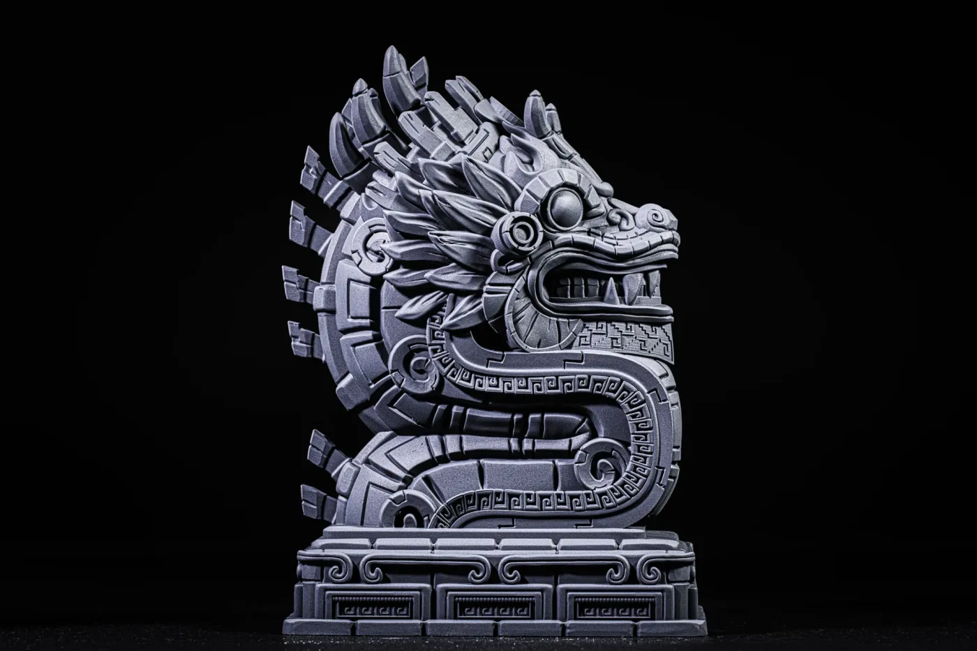 Aztec Dragon bust, printed in resin