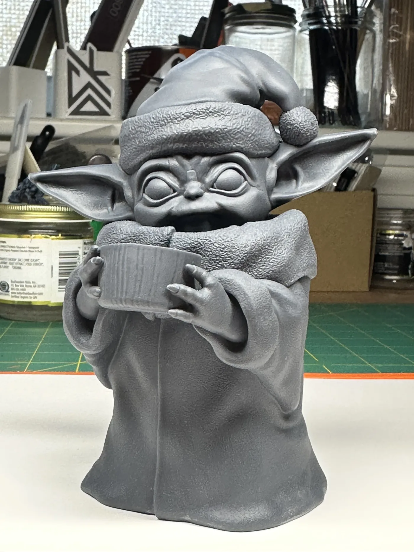 Christmas Grogu, printed in resin