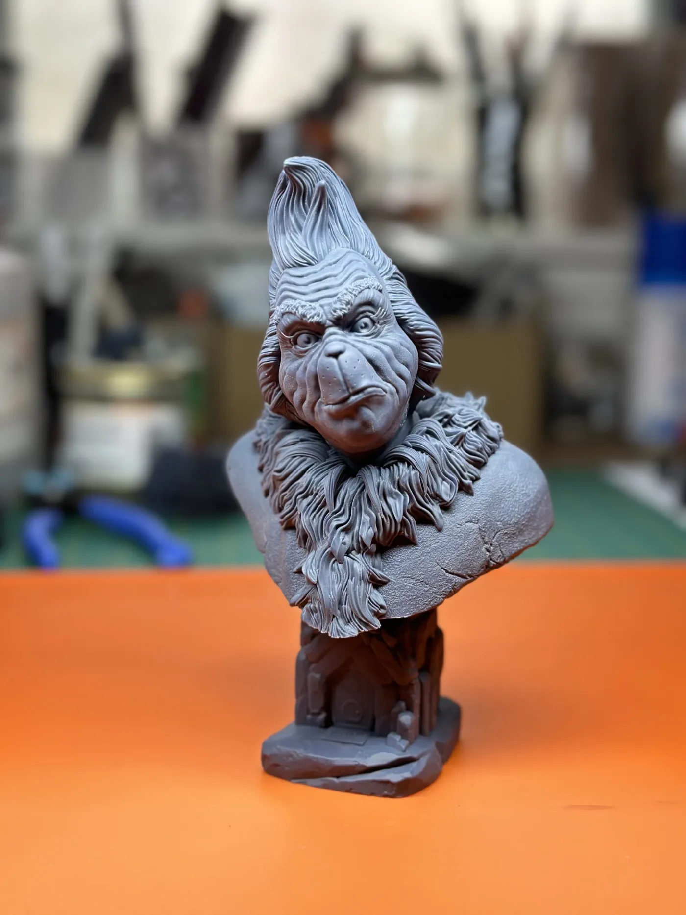 The Grinch bust, the finished test print