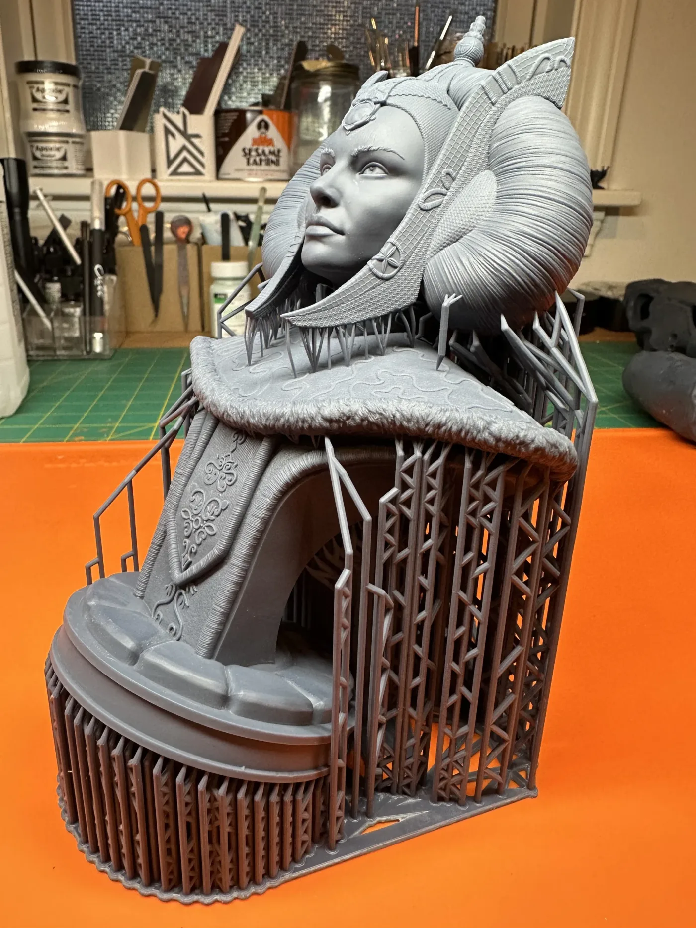 Queen Amidala bust, straight off the plate