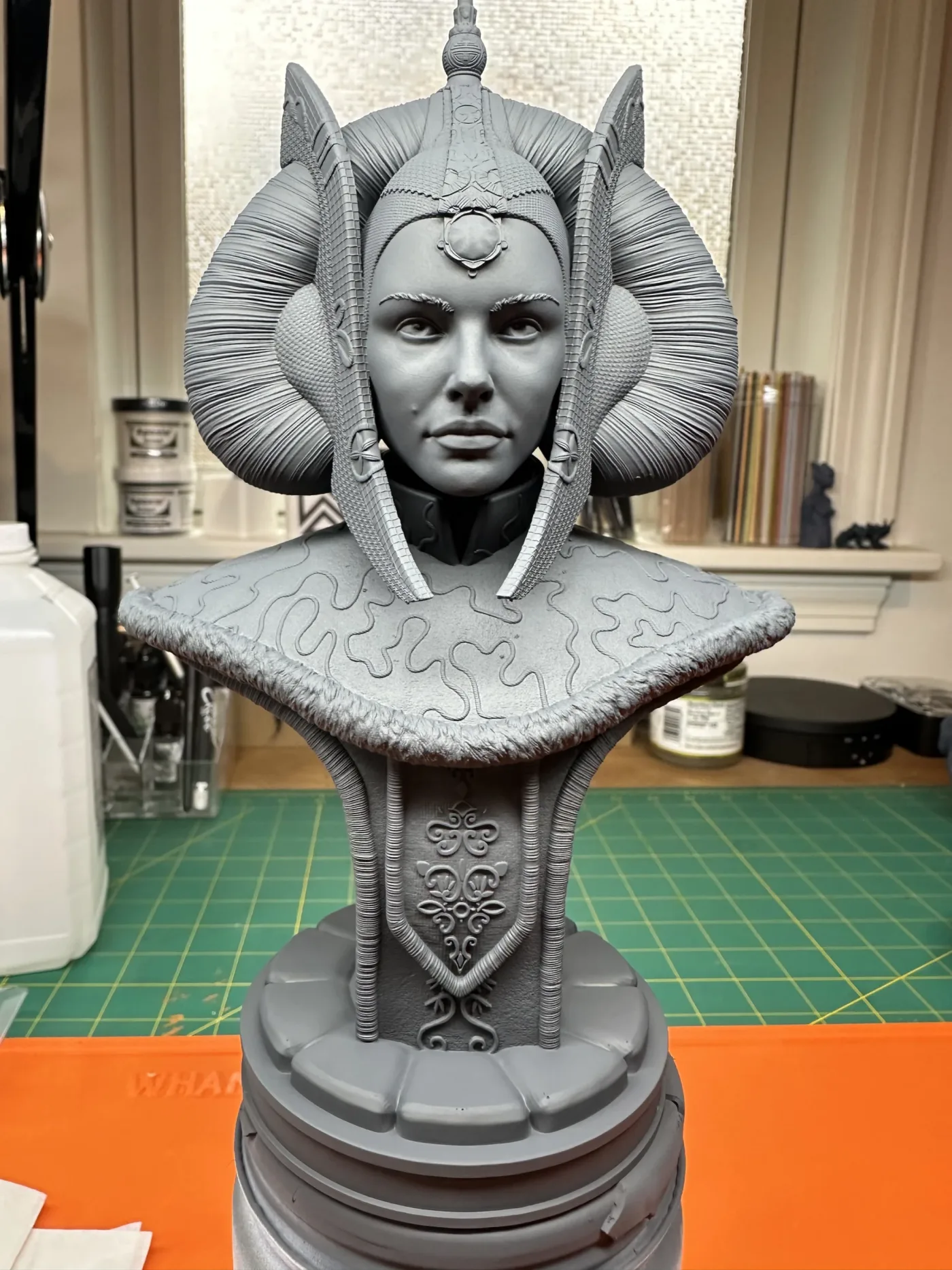 Queen Amidala bust, the finished test print