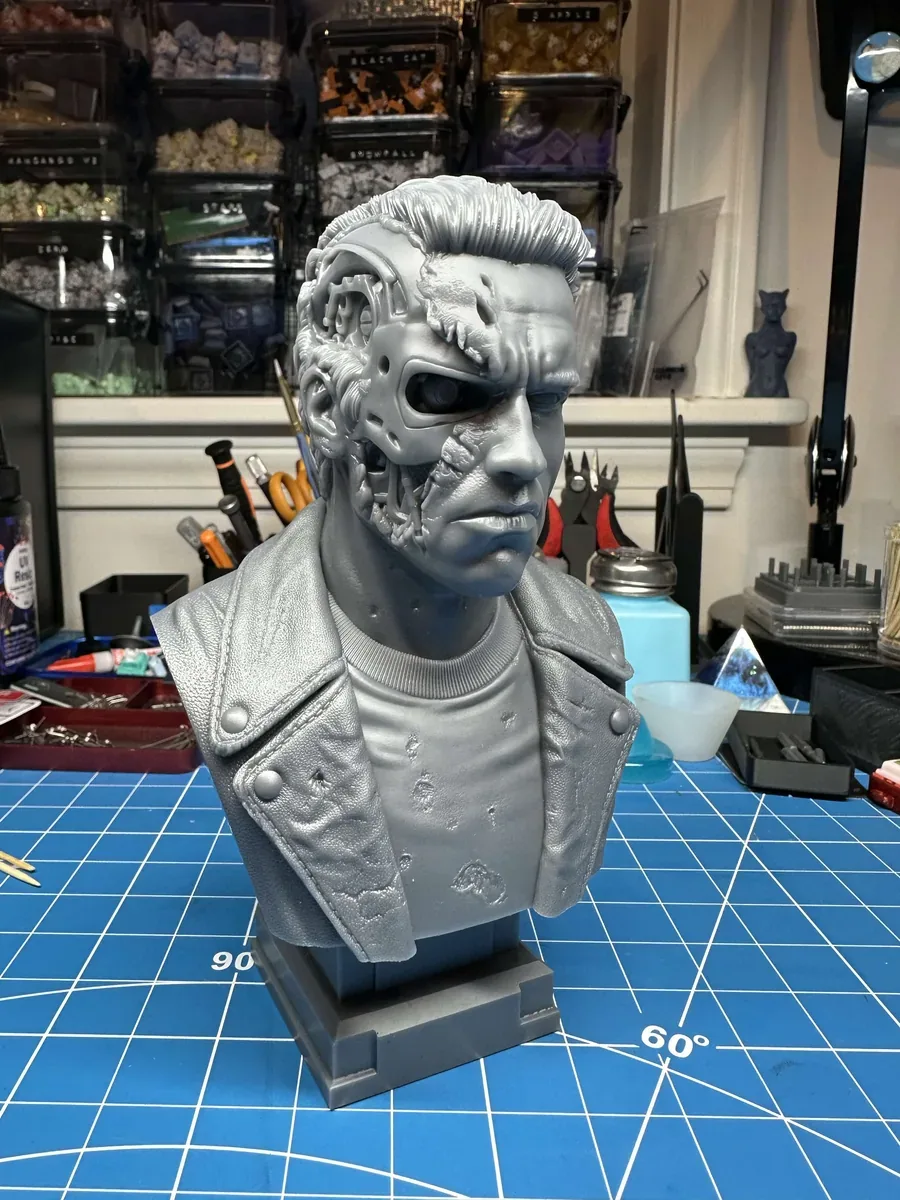 Terminator bust, the finished test print