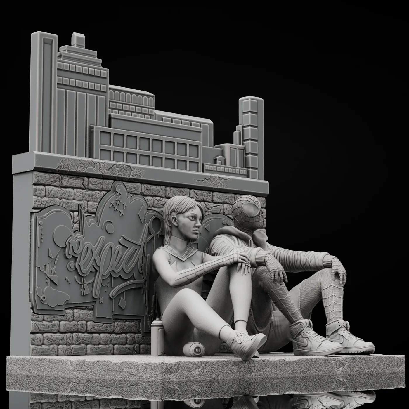 Gwen, the digital sculpt