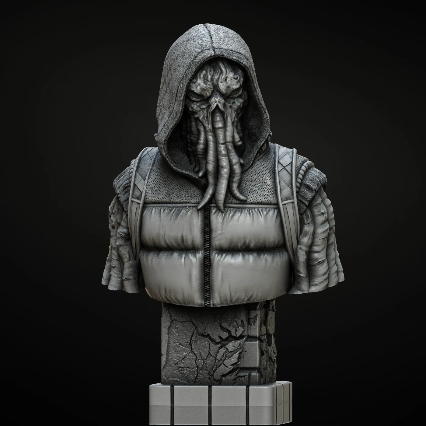 Urban Cthulhu bust, the digital sculpt