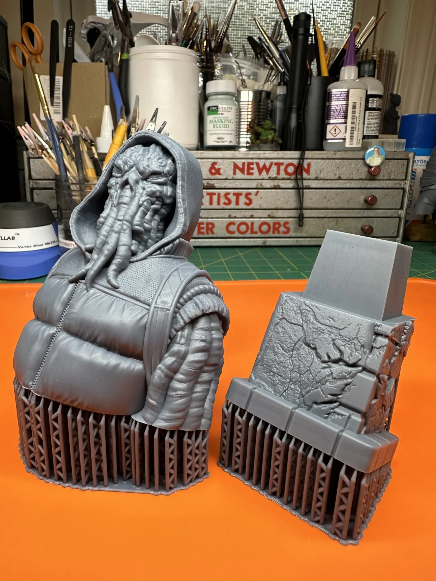 Urban Cthulhu bust, straight off the plate