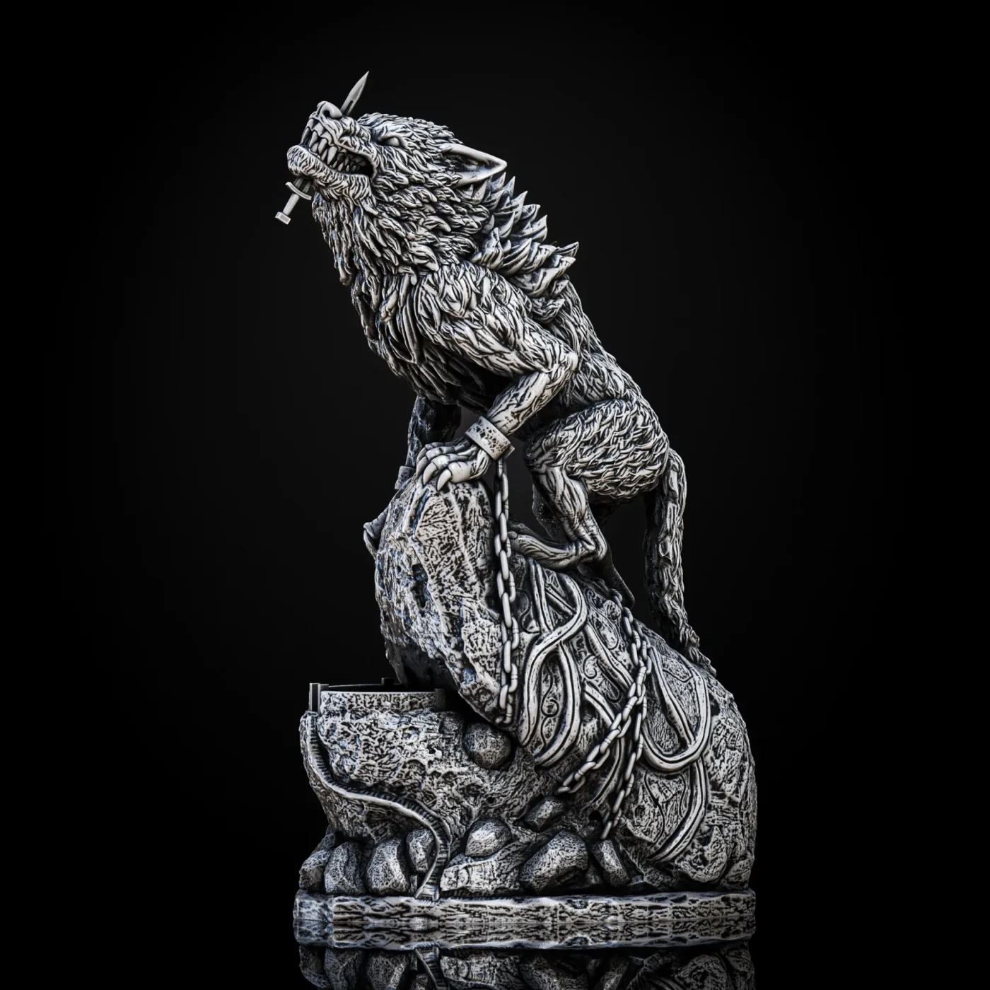 Fenrir, the digital sculpt
