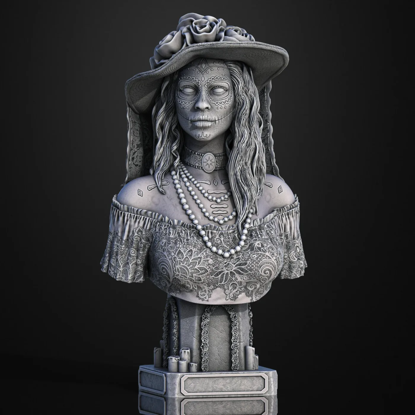 La Catrina, the digital sculpt