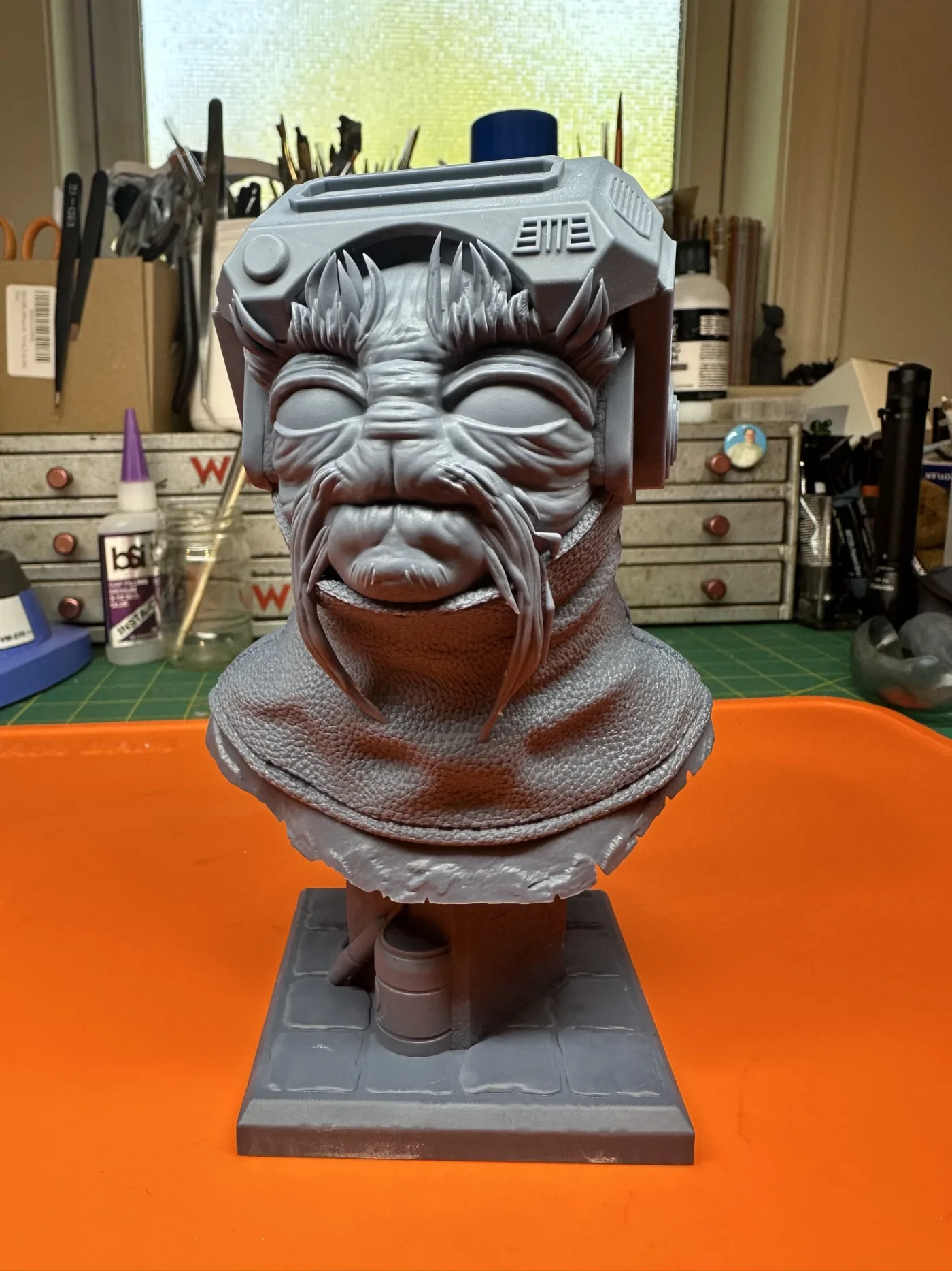 Babu Frik bust, the finished test print