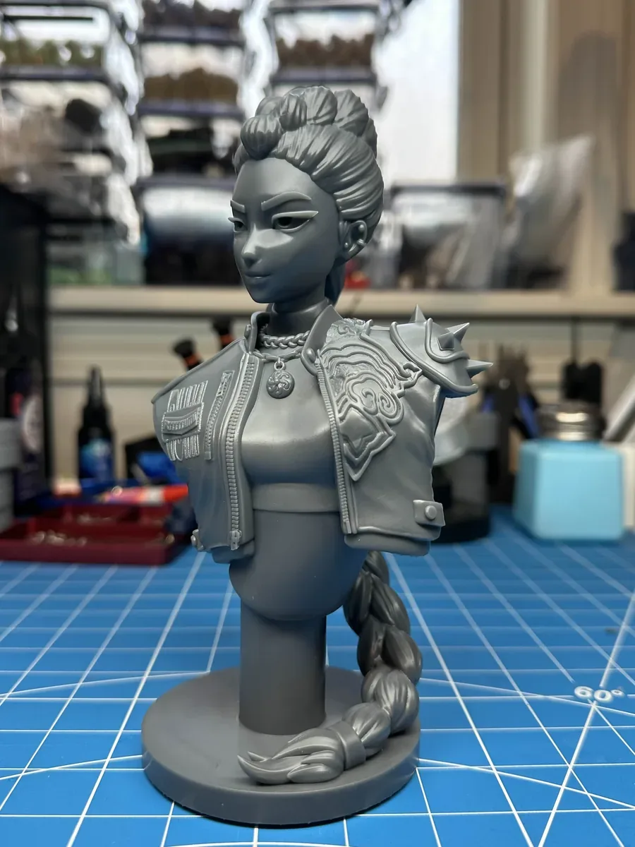 Rumi bust, the finished test print