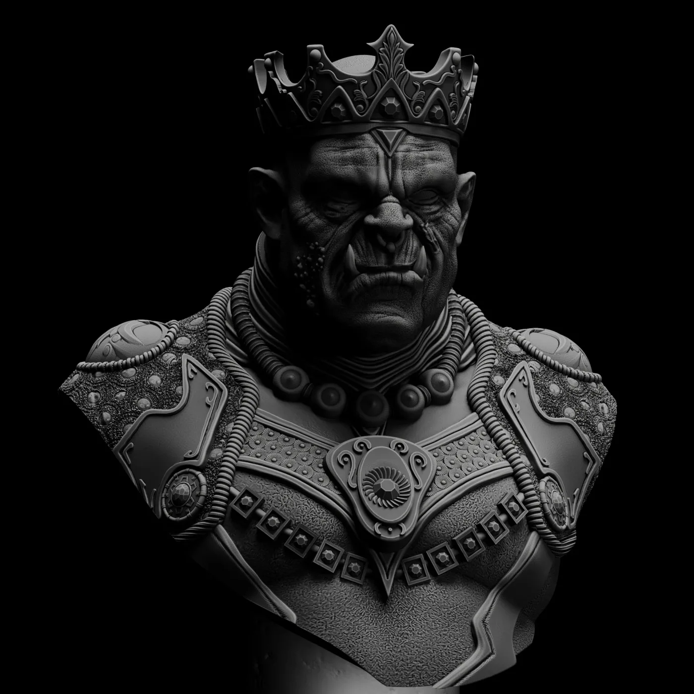 Mammon bust, the digital sculpt
