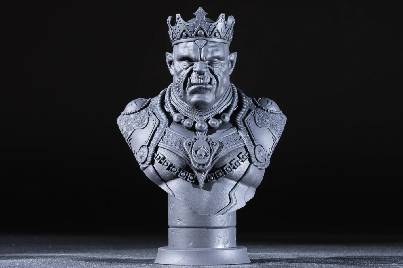 Mammon bust, printed in resin