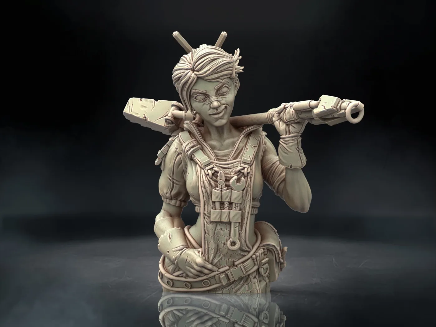 Kim the Mechanic, the digital sculpt