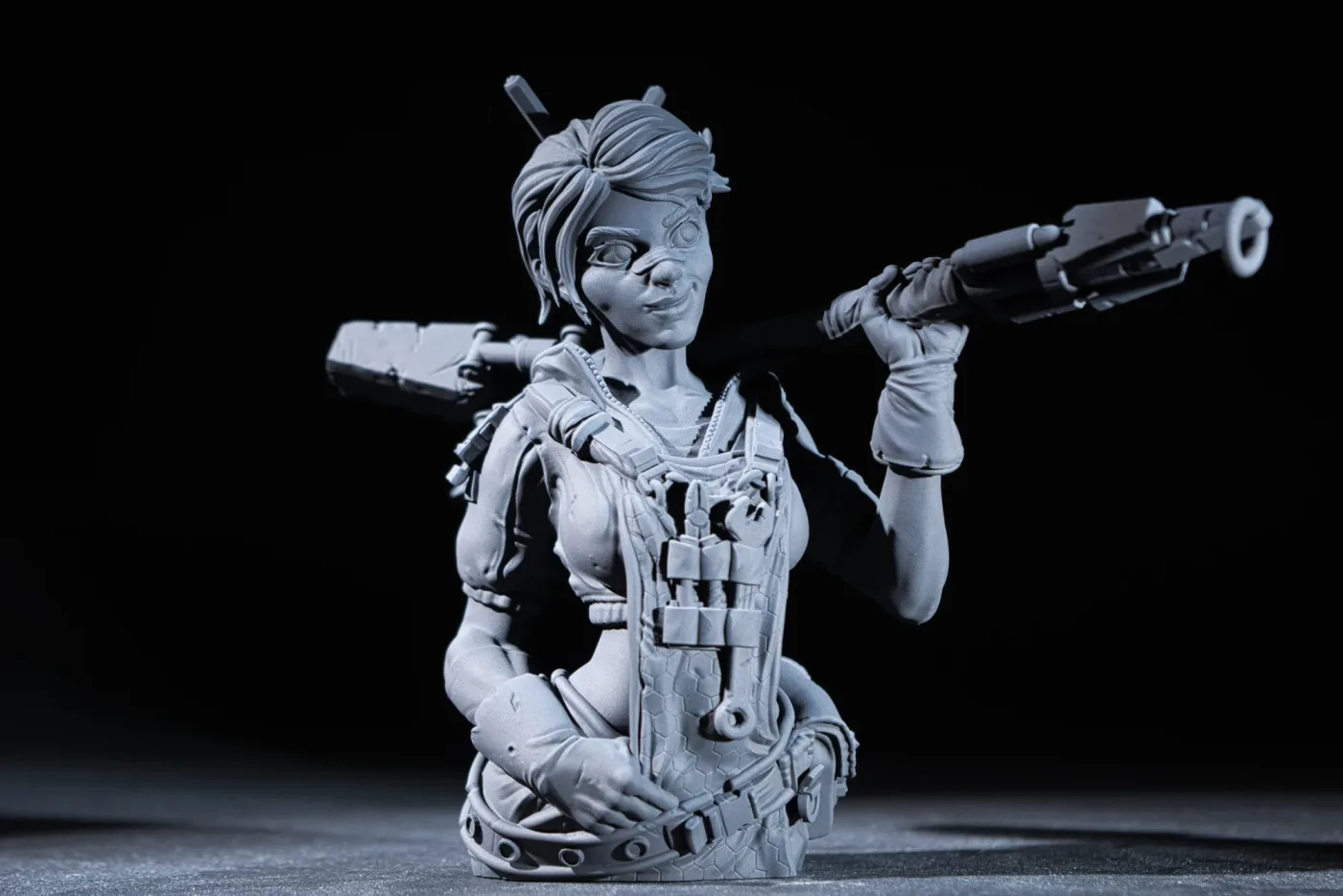 Kim the Mechanic, printed in resin