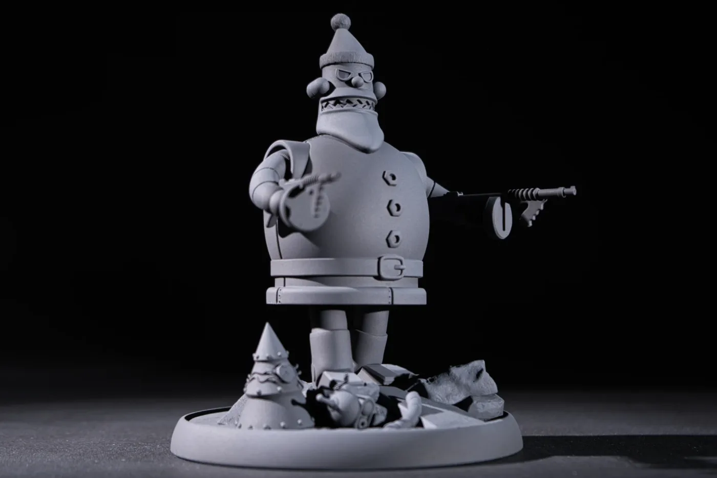 Robot Santa, printed in resin