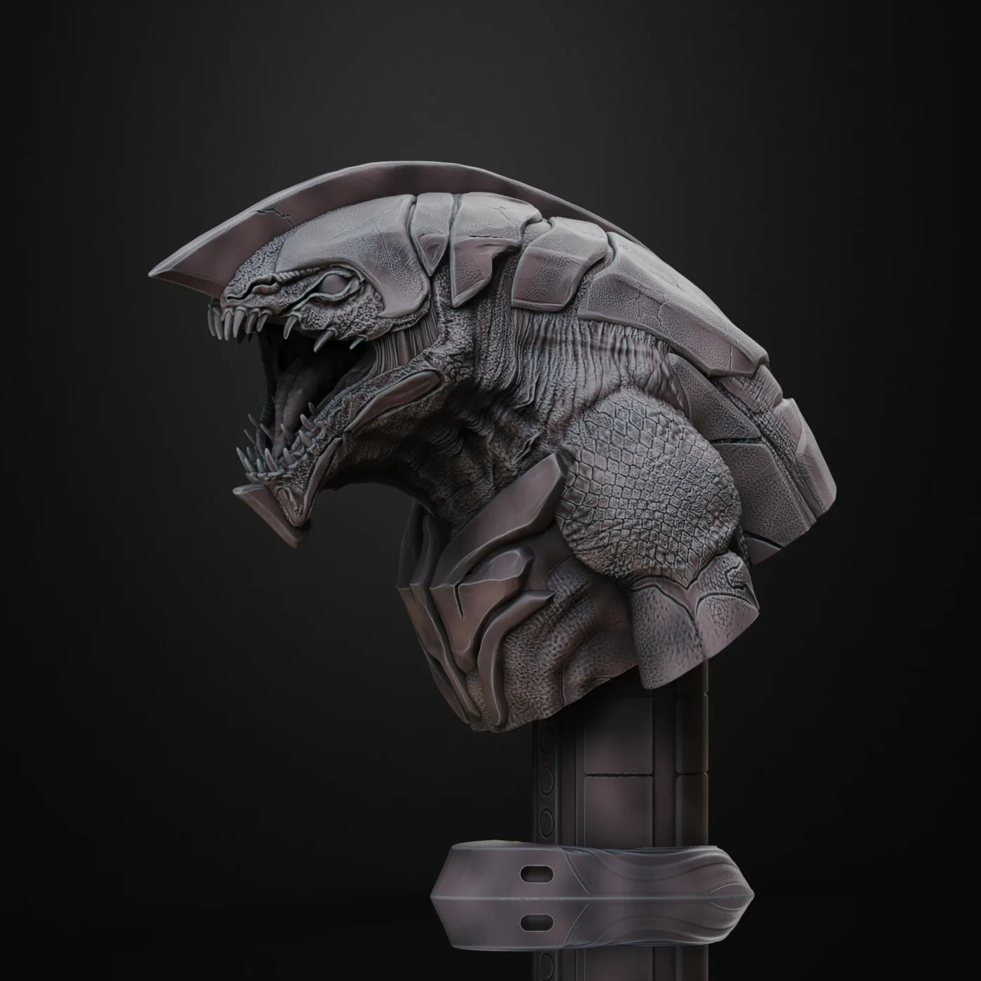 Khanivore bust, the digital sculpt