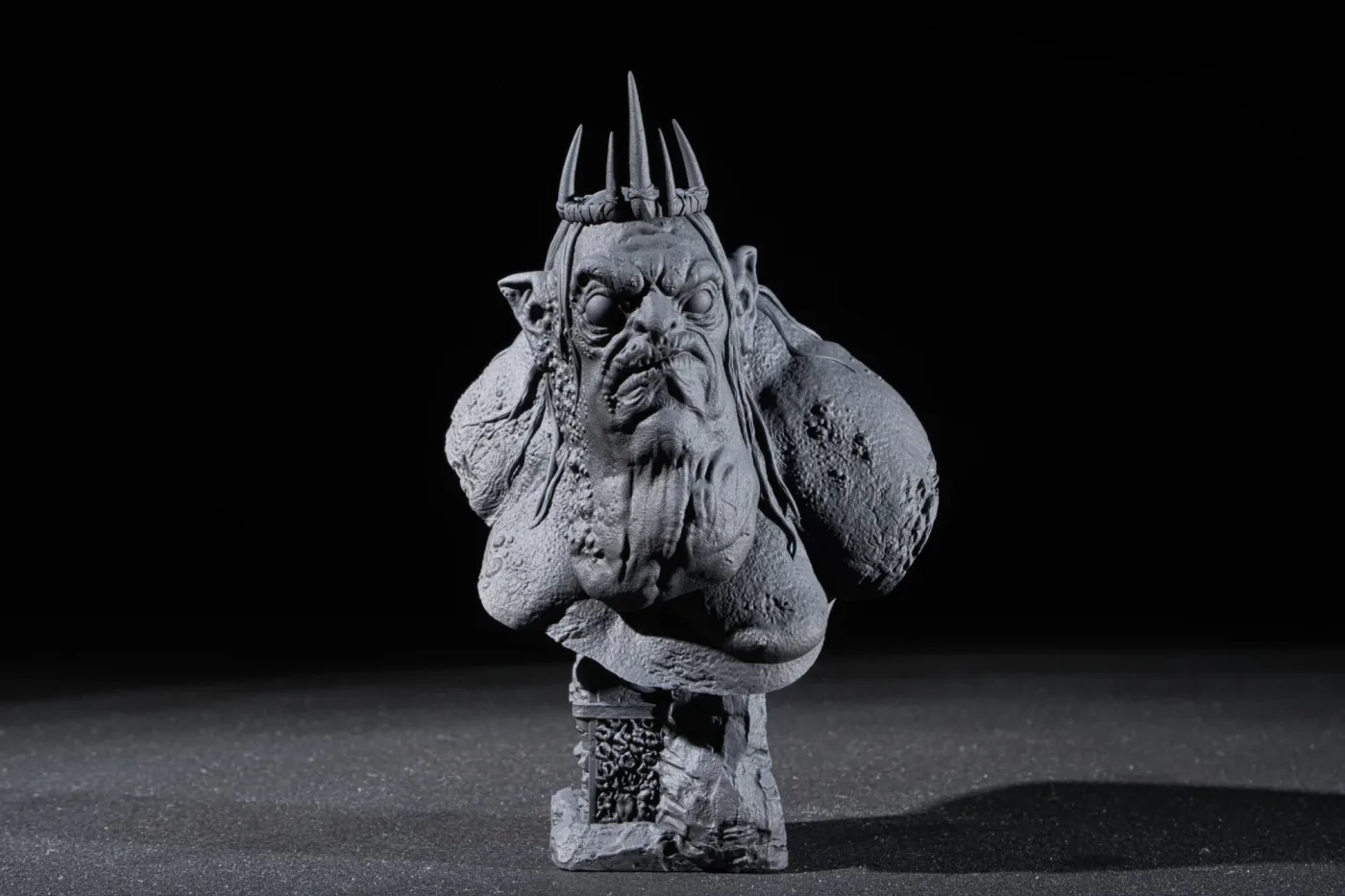 King Goblin bust, printed in resin