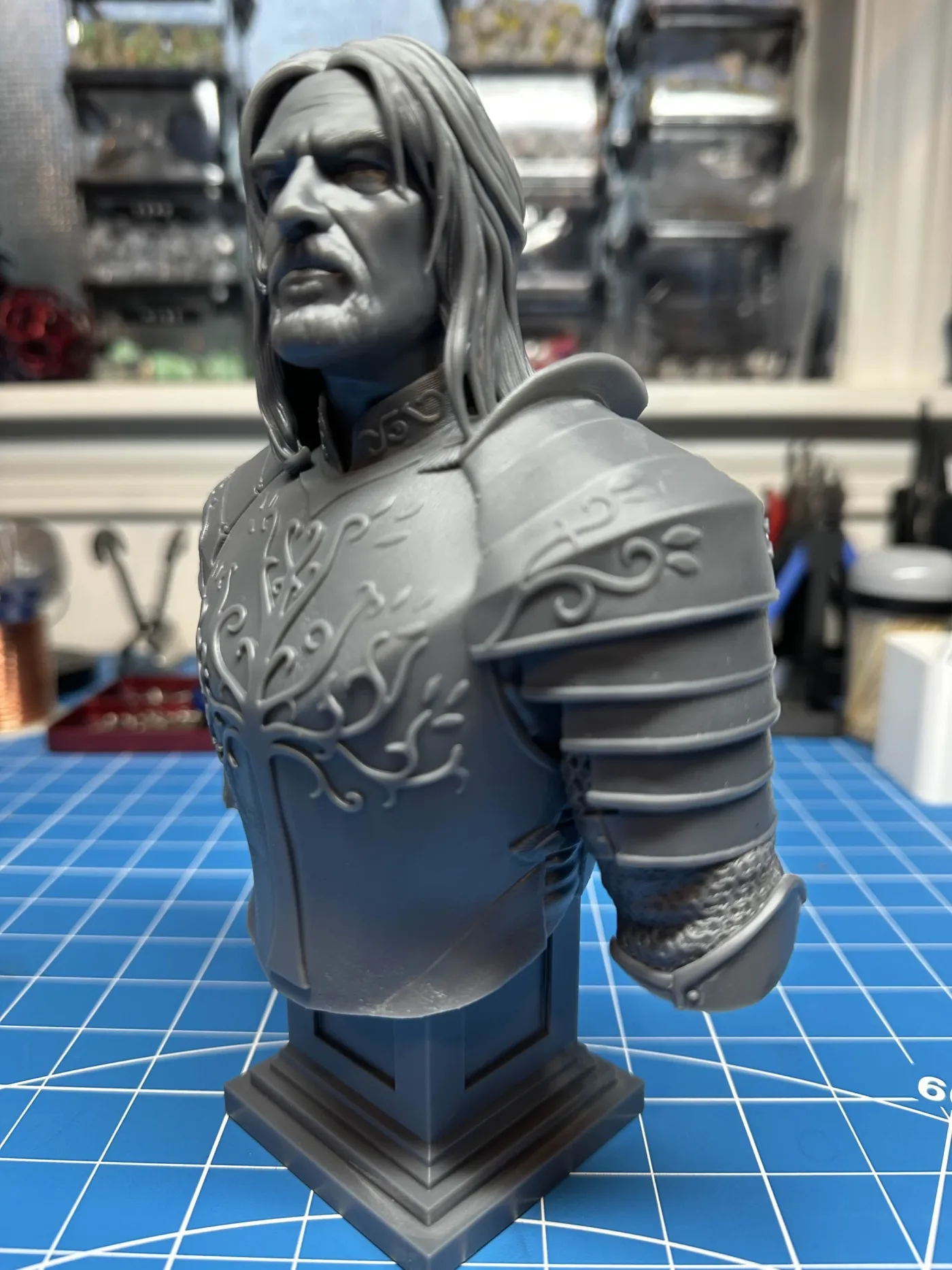 Boromir bust, the finished test print