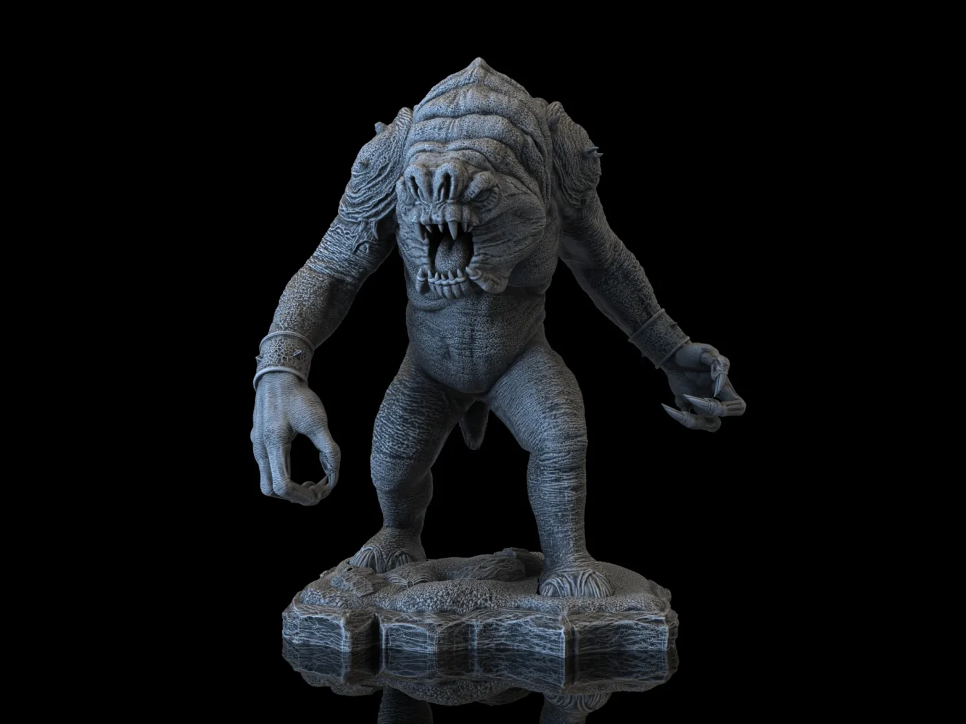 Rancor Figure, the digital sculpt