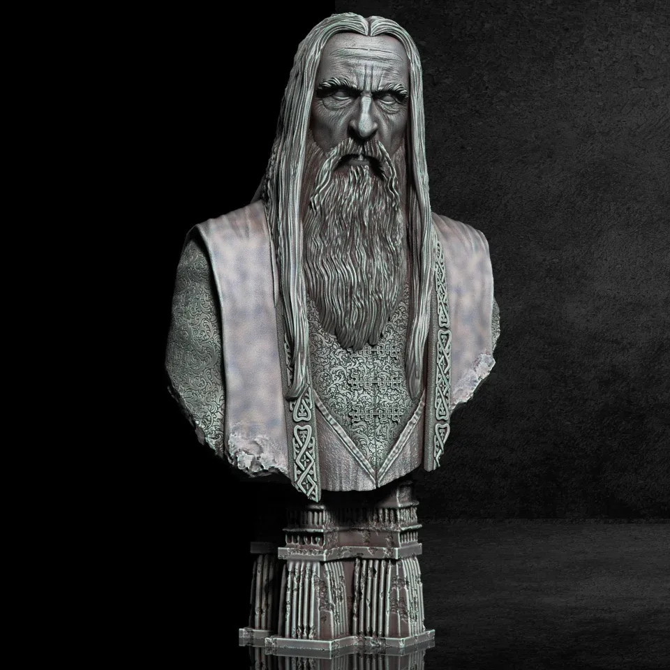 Saruman Bust, the digital sculpt